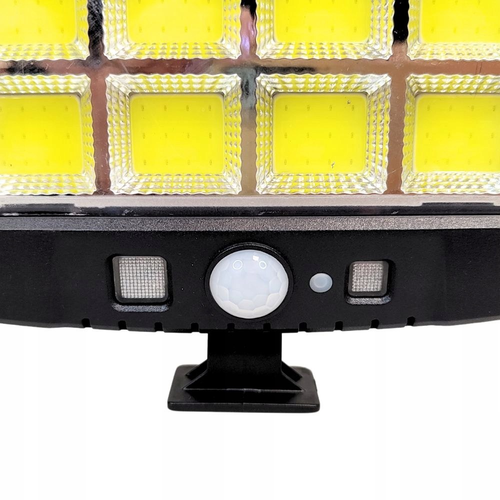 Lampa solarna LED COB 300lm 15W + czujnik ruchu/zmierzchu ogrodowa IP44 Kolor czarny