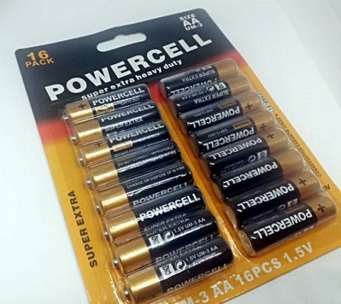 16x Bateria AA POWERCELL Super Extra Blister 1.5V 16x Bateria AA POWERCELL Super Extra Blister 1.5V