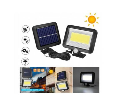 Solarna lampa LED 100 z czujnikiem ruchu i zmierzchu + panel, kabel 5m Solarna lampa LED 100 z czujnikiem ruchu i zmierzchu + panel, kabel 5m