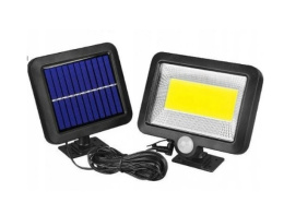 Solarna lampa LED 100 z czujnikiem ruchu i zmierzchu + panel, kabel 5m