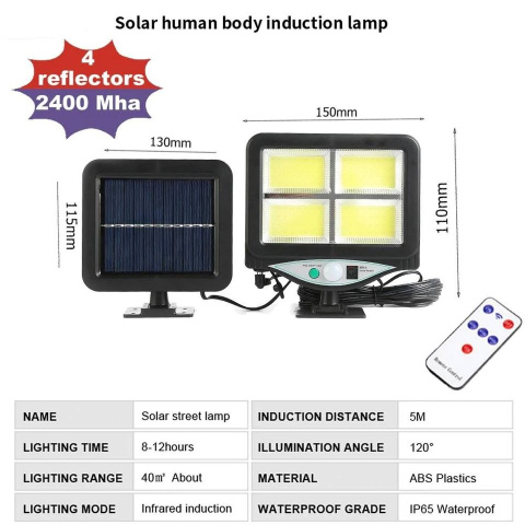 2 x Halogen solar 128 LED na kablu 5m + pilot 2 x Halogen solar 128 LED na kablu 5m + pilot
