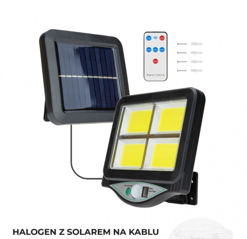 2 x Halogen solar 128 LED na kablu 5m + pilot 2 x Halogen solar 128 LED na kablu 5m + pilot