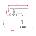 Ścisk stolarski śrubowy zacisk Typ F 300 mm