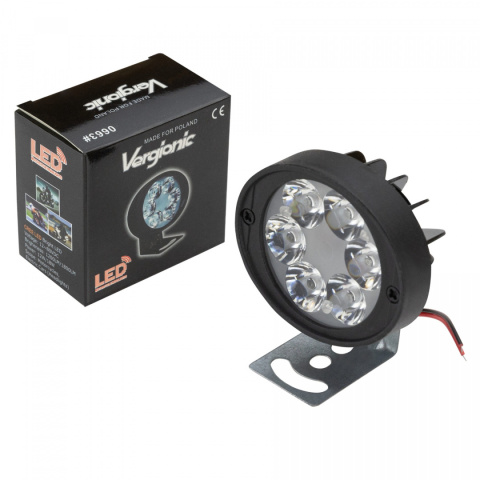 LAMPA HALOGEN LED 18W - 6 LED ZASILANIE 12V DO MOTOCYKLA QUADA HULAJNOGI LAMPA HALOGEN LED 18W - 6 LED ZASILANIE 12V DO MOTOCYKLA QUADA HULAJNOGI