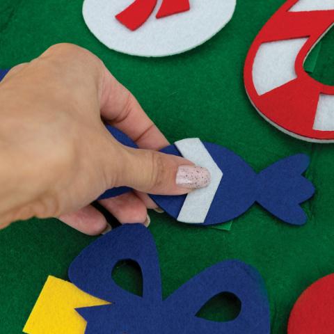 Choinka filcowa z ozdobami DIY 100 cm Choinka filcowa z ozdobami DIY 100 cm
