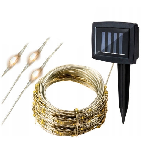 LAMPKI OGRODOWE DRUCIK GIRLANDA SOLARNA 100 LED LAMPKI OGRODOWE DRUCIK GIRLANDA SOLARNA 100 LED