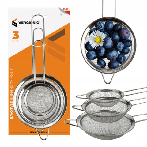 Sitka kuchenne stalowe 3szt Mix VERGIONIC Sitka kuchenne stalowe 3szt Mix VERGIONIC