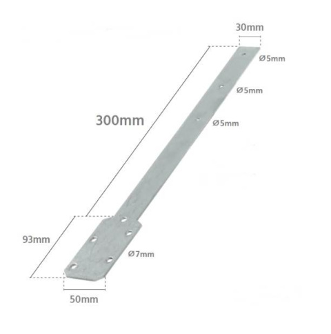 BRYZA Listwa mocująca do uchwytu PVC 125-150mm / PROSTA (stal) BRYZA Listwa mocująca do uchwytu PVC 125-150mm / PROSTA (stal)