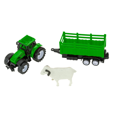 TRAKTOR CIĄGNIK ROLNICZY Z PRZYCZEPKA I ZWIERZĄTKIEM TRAKTOR CIĄGNIK ROLNICZY Z PRZYCZEPKA I ZWIERZĄTKIEM