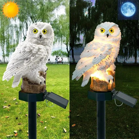 Lampa ogrodowa solarna LED Sowa z czujnik zmierzchu Lampa ogrodowa solarna LED Sowa z czujnik zmierzchu