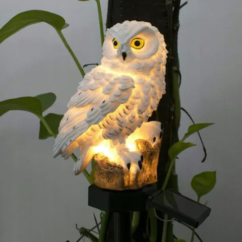 Lampa ogrodowa solarna LED Sowa z czujnik zmierzchu Lampa ogrodowa solarna LED Sowa z czujnik zmierzchu
