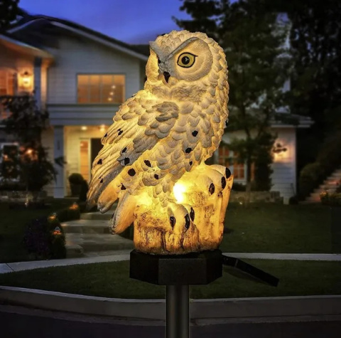 Lampa ogrodowa solarna LED Sowa z czujnik zmierzchu Lampa ogrodowa solarna LED Sowa z czujnik zmierzchu