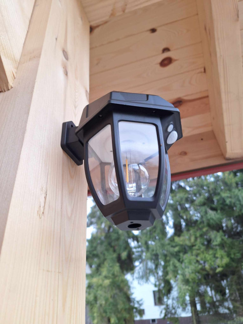 KINKIET SOLARNY RETRO Ozdobny Czujnik zmierzchu Lampa Elewacyjna i Wbijana KINKIET SOLARNY RETRO Ozdobny Czujnik zmierzchu Lampa Elewacyjna i Wbijana