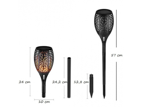 Lampa solarna ogrodowa LED Pochodnia 58 cm Duża(36) Lampa solarna ogrodowa LED Pochodnia 58 cm Duża(36)
