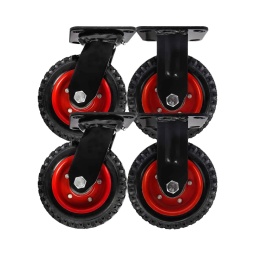 4x zestaw kołowy Ø 160 mm 600kg (2x skrętny, 2x stały bez hamulca), Mocne