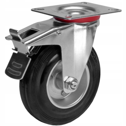 KOŁO OBROTOWE 125mm z Hamulcem , KÓŁKO WÓZKA 5"Uchwyt Mocne KOŁO OBROTOWE 125mm z Hamulcem , KÓŁKO WÓZKA 5"Uchwyt Mocne