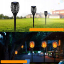 NAJWIĘKSZA POCHODNIA SOLARNA XXL LAMPA LED OGRODOWA PŁOMIEŃ WBIJANA 78cm