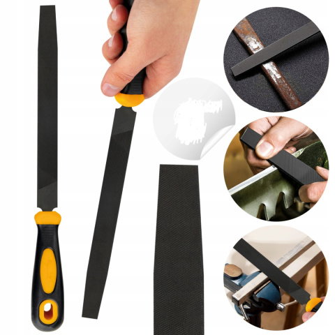 Pilnik do metalu z rączką 8" ślusarski Pilnik do metalu z rączką 8" ślusarski