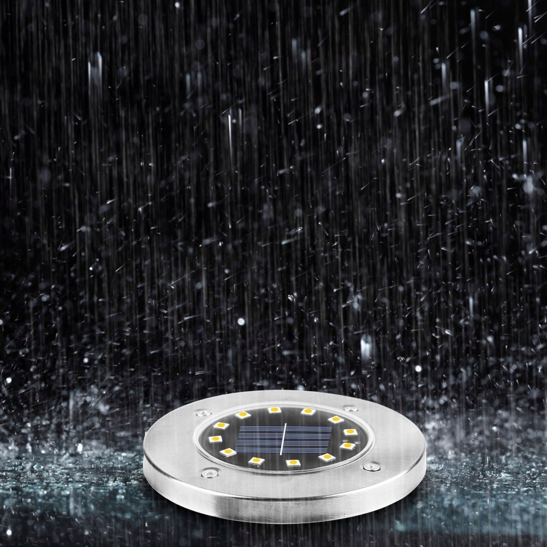 Lampa Solarna Ogrodowa LED Najazdowa Wbijana Srebrna Lampka Oświetlenie Długość wbijanego grota 10.5 cm