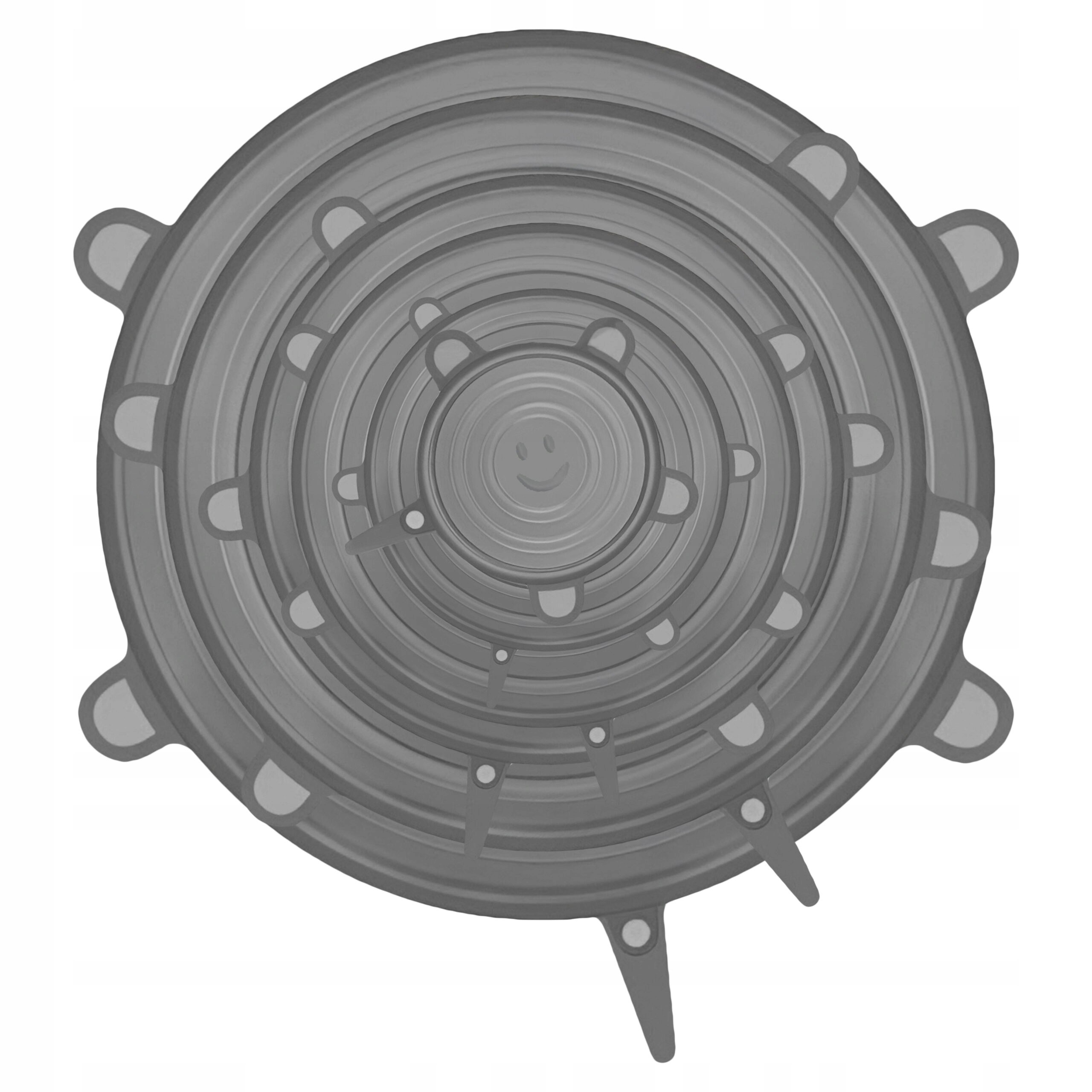 Pokrywki silikonowe uniwersalne do żywności szczelne 6 sztuk rozmiarów Marka Cadro
